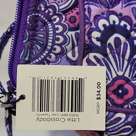 Vera Bradley Lilac Tapestry Little Crossbody - Picture 5 of 8